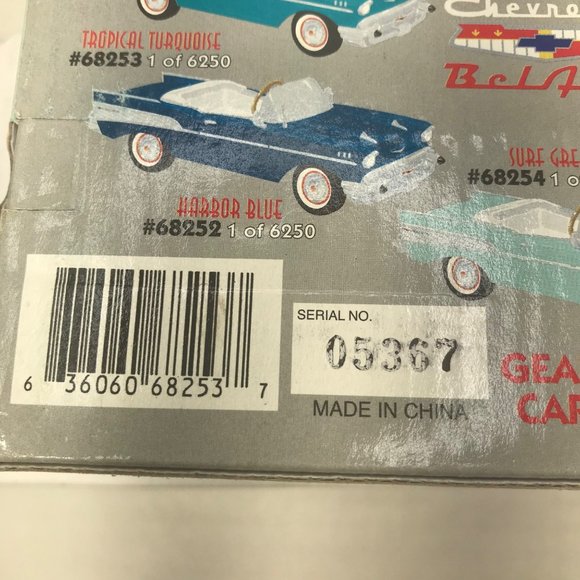 Gearbox 1997 Vintage 1957 Chevy Bel Air Convertible Serial #05367 Pedal Car New - Picture 5 of 9